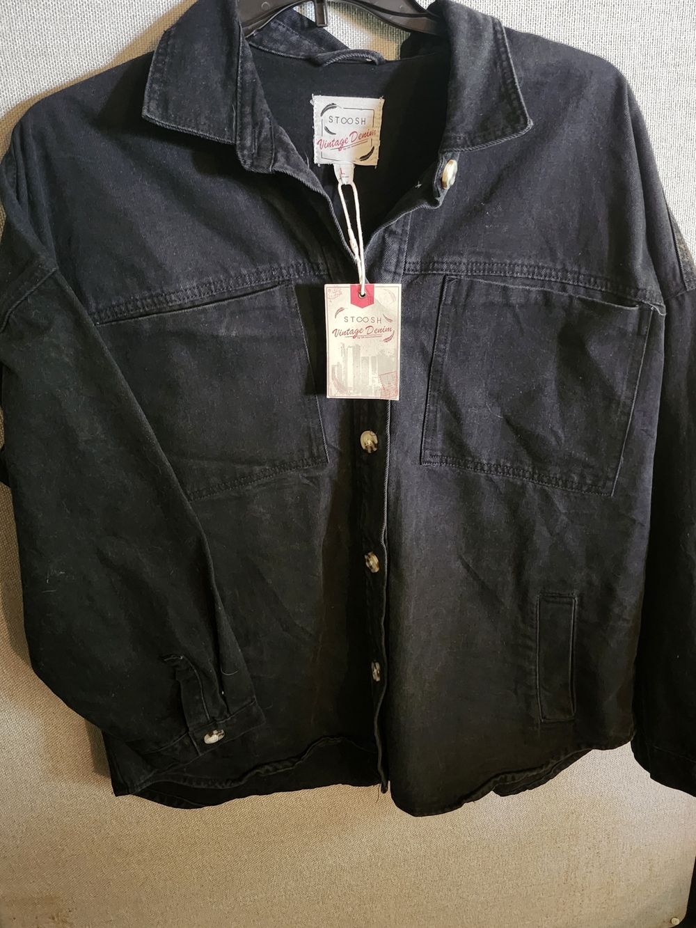 Stoosh Black Men's Button-Front Jacket